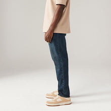 Load image into Gallery viewer, Blue Dark Vintage Regular Tapered Fit Vintage Wash Denim Jeans
