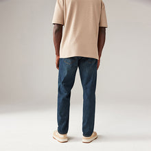Load image into Gallery viewer, Blue Dark Vintage Regular Tapered Fit Vintage Wash Denim Jeans
