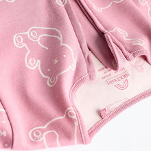 Load image into Gallery viewer, Pink 3 Pack Two Way Zip Baby Sleepsuits
