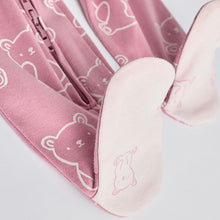 Load image into Gallery viewer, Pink 3 Pack Two Way Zip Baby Sleepsuits
