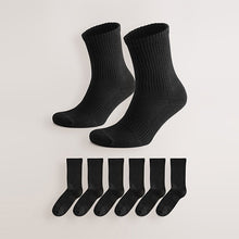 Load image into Gallery viewer, Black Essential Sports Socks 6 Pack
