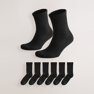 Black Essential Sports Socks 6 Pack