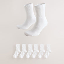Load image into Gallery viewer, White Essential Sports Socks 6 Pack
