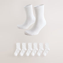 Load image into Gallery viewer, White Essential Sports Socks 6 Pack
