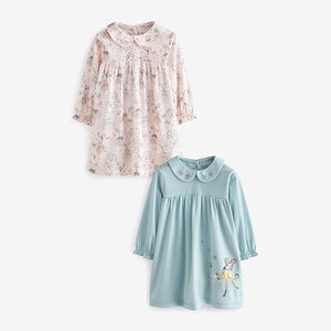 Blue/White Mouse Nighties 2 Pack (2-9yrs)