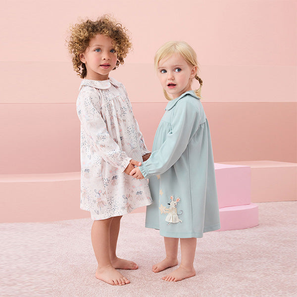 Blue/White Mouse Nighties 2 Pack (2-9yrs)