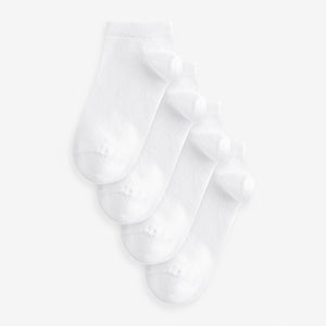 White Modal Trainer Socks 4 Pack