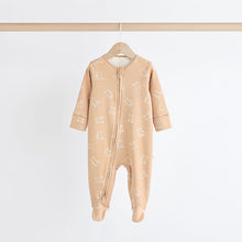Load image into Gallery viewer, Neutral Baby Bear 100% Cotton Sleepsuits 3 Pack (0-18mths)
