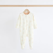 Load image into Gallery viewer, Neutral Baby Bear 100% Cotton Sleepsuits 3 Pack (0-18mths)
