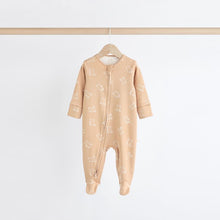 Load image into Gallery viewer, Neutral Baby Bear 100% Cotton Sleepsuits 3 Pack (0-18mths)
