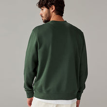 Load image into Gallery viewer, Khaki Green Rich Jersey Crew Sweatshirt
