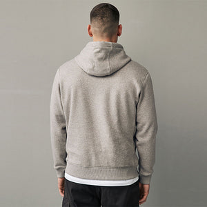 Neutral Regular Fit Rich Jersey Fabric Hoodie