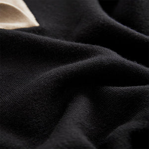 Black Soft Touch Cosy Collared Polo Jumper Dress