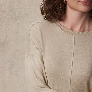 Neutral Cosy Seam Front Crewneck