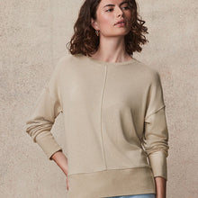 Load image into Gallery viewer, Neutral Cosy Seam Front Crewneck
