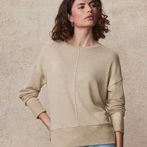 Neutral Cosy Seam Front Crewneck