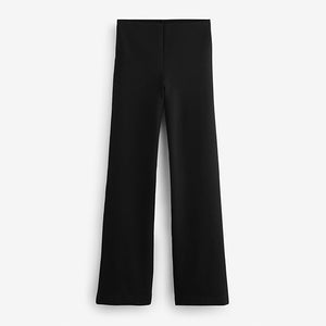 Black Smoothing Ponte Jersey Wide Leg Trousers