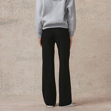 Load image into Gallery viewer, Black Smoothing Ponte Jersey Wide Leg Trousers
