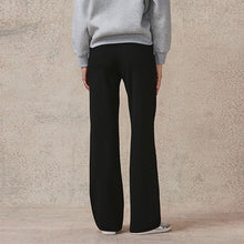 Load image into Gallery viewer, Black Smoothing Ponte Jersey Wide Leg Trousers
