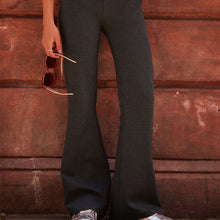 Load image into Gallery viewer, Charcoal Grey Power Sculpting Ponte Flare Leggings
