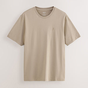 Blue/Green/Neutral/Brown Regular Fit T-Shirts 4 Pack