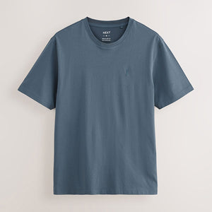 Blue/Green/Neutral/Brown Regular Fit T-Shirts 4 Pack