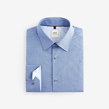 Load image into Gallery viewer, Blue/Blue Stripe Regular Fit Regular Fit Single Cuff Easy Care Smart Shirts 2 Pack
