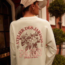 Load image into Gallery viewer, Sage Green 100% Cotton Seam Detail Long Sleeve Skater T-Shirt

