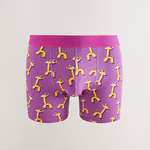Load image into Gallery viewer, Bright Orange/Pink/Blue Balloon Animal Print 4 pack Trunks Boxers
