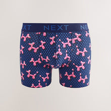 Load image into Gallery viewer, Bright Orange/Pink/Blue Balloon Animal Print 4 pack Trunks Boxers
