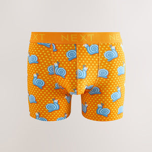 Bright Orange/Pink/Blue Balloon Animal Print 4 pack Trunks Boxers
