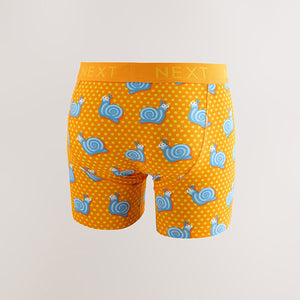 Bright Orange/Pink/Blue Balloon Animal Print 4 pack Trunks Boxers