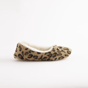 Animal Faux Fur Lined Ballet Slippers
