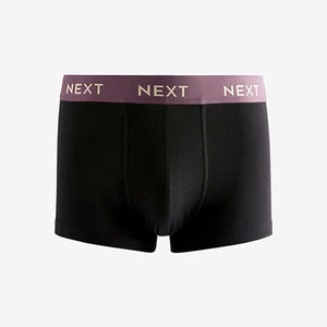 Black Metallic Green/Blue Waistband 4 pack Hipster Boxers