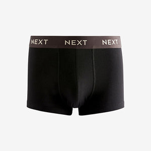 Black Metallic Green/Blue Waistband 4 pack Hipster Boxers