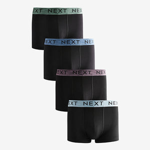 Black Blue/Green Rich Marl Waistband Hipster Boxers