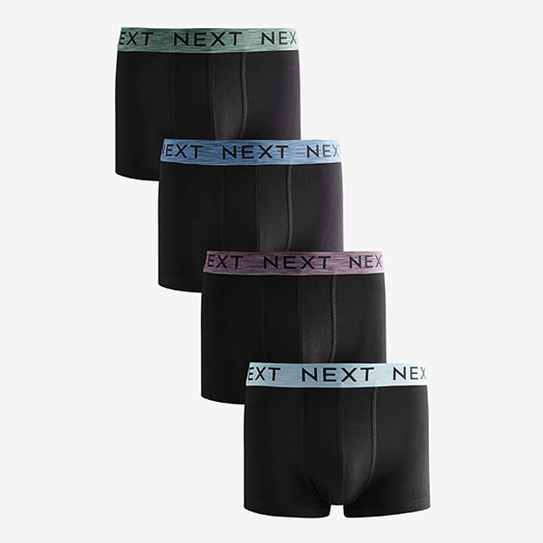 Black Blue/Green Rich Marl Waistband Hipster Boxers