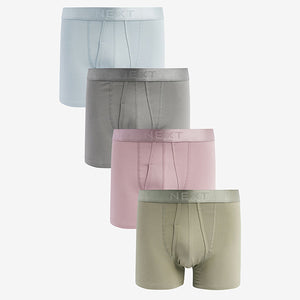 Grey/Green/Pink 4 pack A-Front Boxers