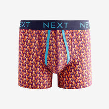 Load image into Gallery viewer, Burgundy Red Woodland Animal A-Front Boxers 4 Pack

