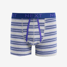 Load image into Gallery viewer, Blue/Purple Pastel Stripe A-Front Boxers 4 Pack

