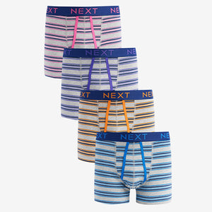 Blue/Purple Pastel Stripe A-Front Boxers 4 Pack