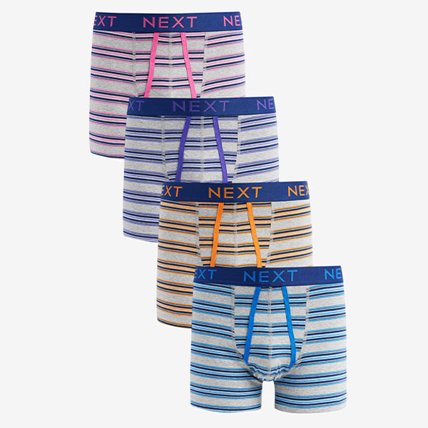 Blue/Purple Pastel Stripe A-Front Boxers 4 Pack