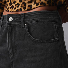 Load image into Gallery viewer, Washed Black Mom Comfort Stretch Jeans
