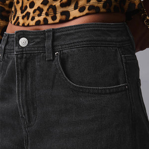 Washed Black Mom Comfort Stretch Jeans