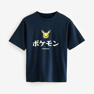 Navy Pokémon License Short Sleeve T-Shirt (4-12yrs)