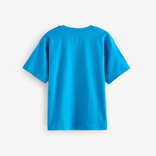 Load image into Gallery viewer, Mid Blue Flippy Sequin License T-Shirt
