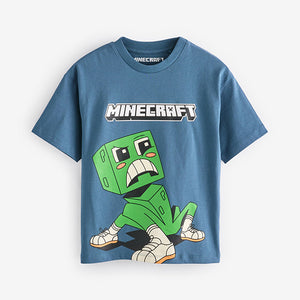 Mid Blue Licensed Minecraft T-Shirt (3-12yrs)