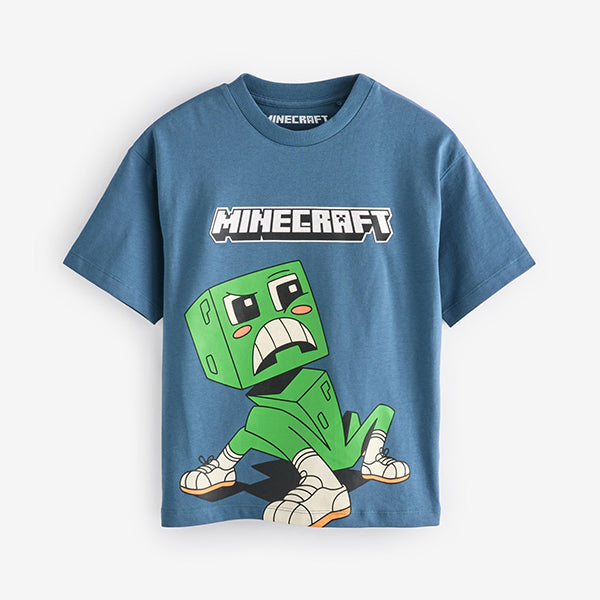Mid Blue Licensed Minecraft T-Shirt (3-12yrs)