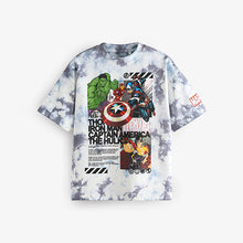Load image into Gallery viewer, White Ground Tie-Dye Licensed Marvel T-Shirt
