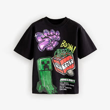 Load image into Gallery viewer, Black Graffiti Licensed Minecraft T-Shirt
